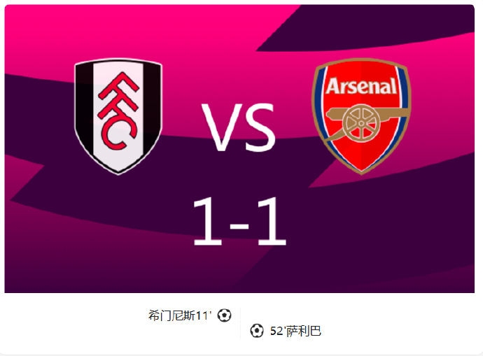 阿森纳主场2-1击败富勒姆,排名重回积分榜第八 阿森纳主场2-1击败富勒姆,排名重回积分榜第八