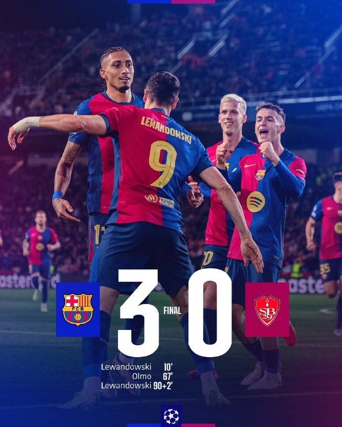 巴萨大胜,完胜拜仁 巴萨大胜,完胜拜仁